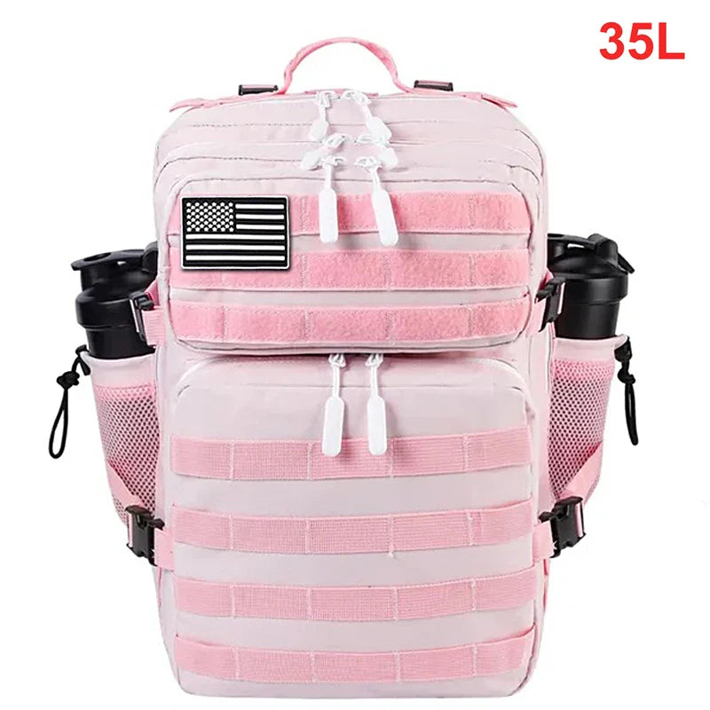 35L Tactical Backpack for Women Men Molle Outdoor Travel Camping Hiking Bag Sports Weekend Athlete Gym Rucksack Dual Cup Holders