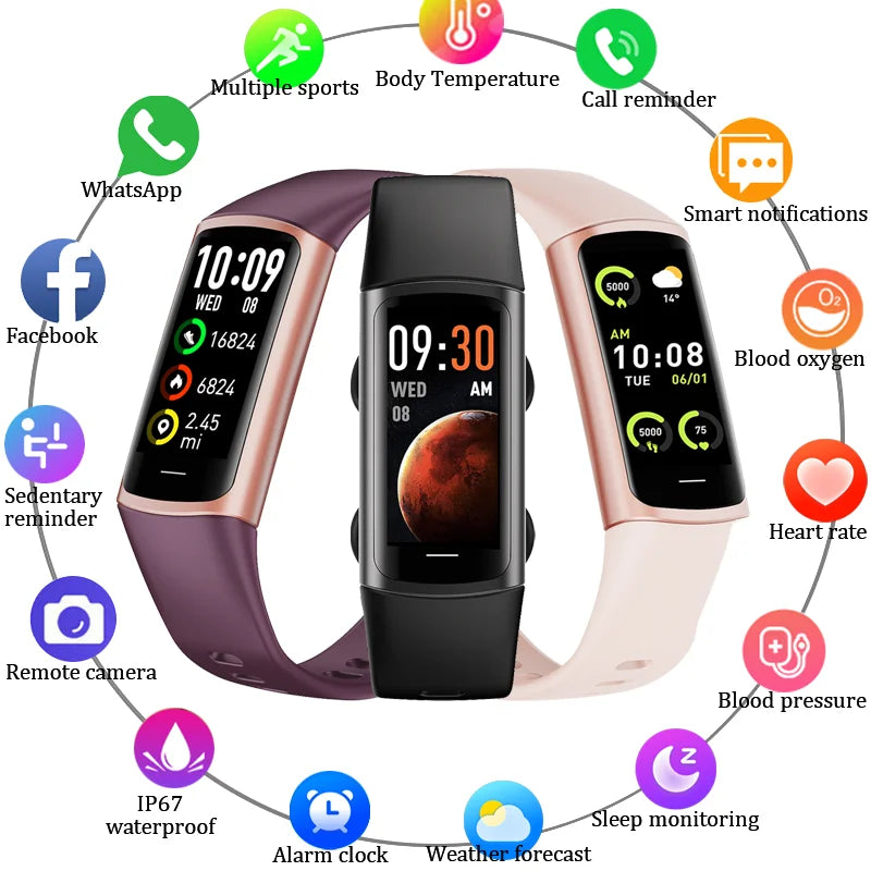 LIGE Smartwatch Sports Fitness Tracker Smart Watch For Men Women Heart Rate Blood Oxygen Sleep Monitor Waterproof Smart Bracelet
