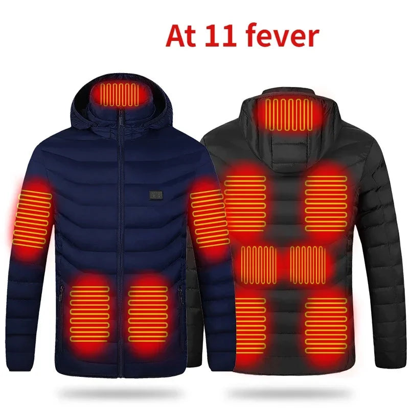 Smart Heating Jacket USB Smart Charging Heating Cotton Coat Winter