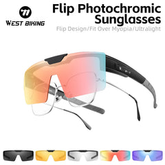 Sunglasses Flip Up Lens Polarized Glasses Fit Over Sunshade MTB Road