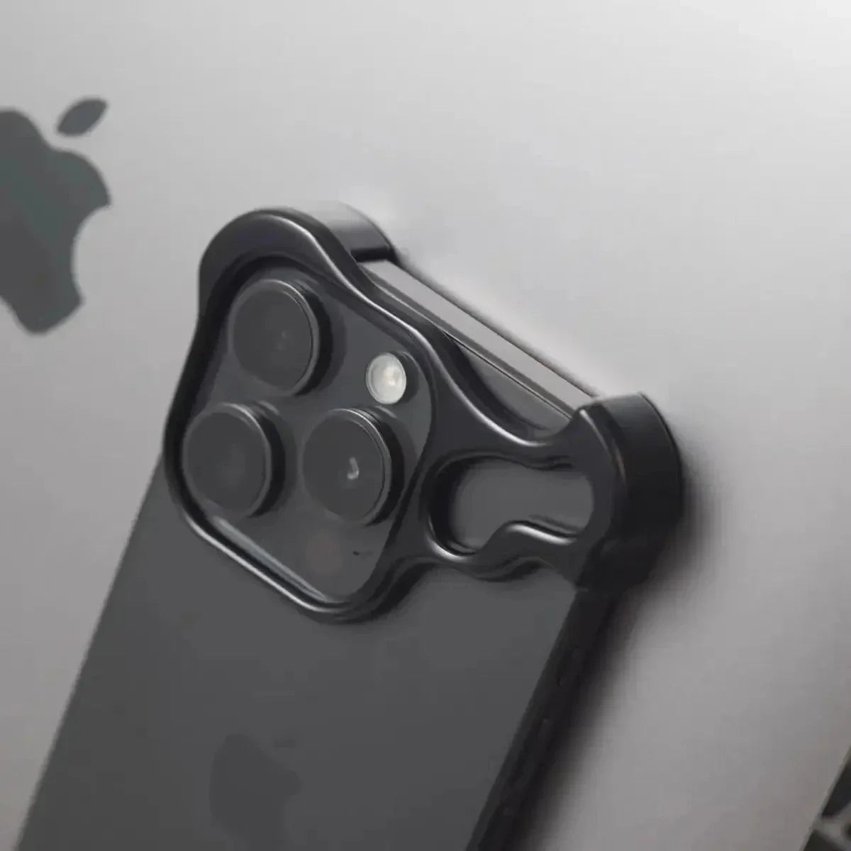Phone Case For iPhone 16 15 14 13 Pro Max Lens Film Aluminum Alloy Corner Pad Bumper Shockproof No Border Cover