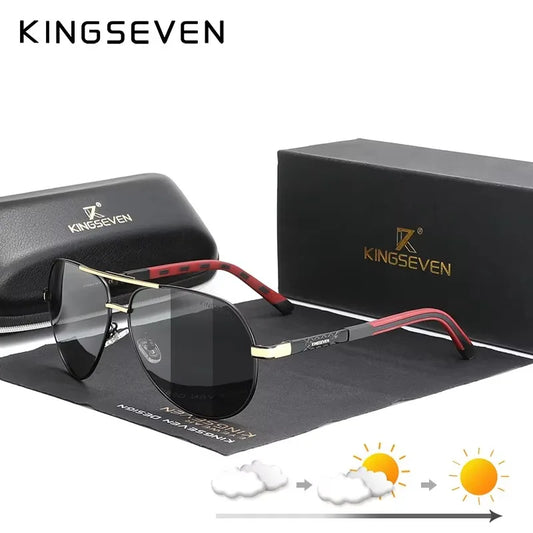 KINGSEVEN Fashion Men Sunglasses Luxury UV400 Polarized Glasses Women Pilot Outdoor Causal Male Female Fishing Driving Eyewear