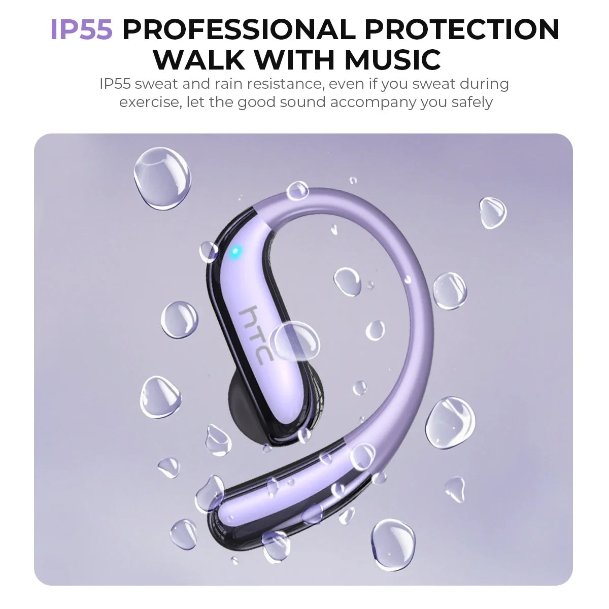 Translator HTC NE23 OWS Wireless Headphones 6.0 Translation Earphones Dual Noise Reduction Calls IP55 Professional Protection