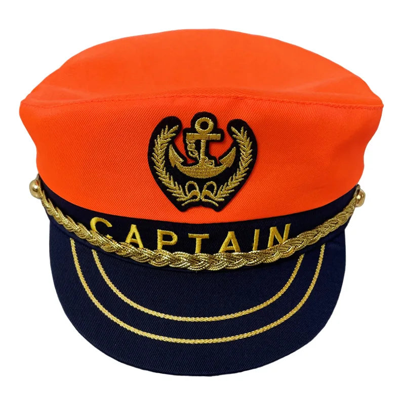 Men Women Baseball Caps Adult Adjustable Captain Costume Admiral Hat Y2K Cosplay Sailor Pilot Hat For Costume Party Performance