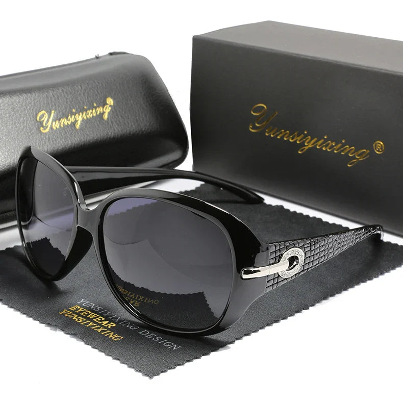 YSYX Polarized Women's Sunglasses Brand Designer Sun Glasses Fashion Classic Big Frame Glass Female Vintage Oculos De Sol ST2012