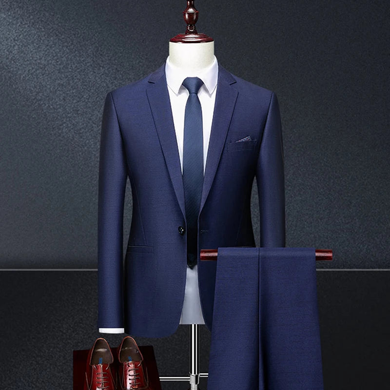 Tuxedo for Mens: Men's  One Button Notch Lapel Suit for Formal Party Prom Business