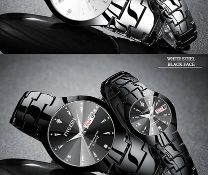 2023 FNGEEN 5808 Relogio Feminino Couple Watch Men Quartz watch for Lovers Luxury Womens wristwatch Stainless Steel Waterproof