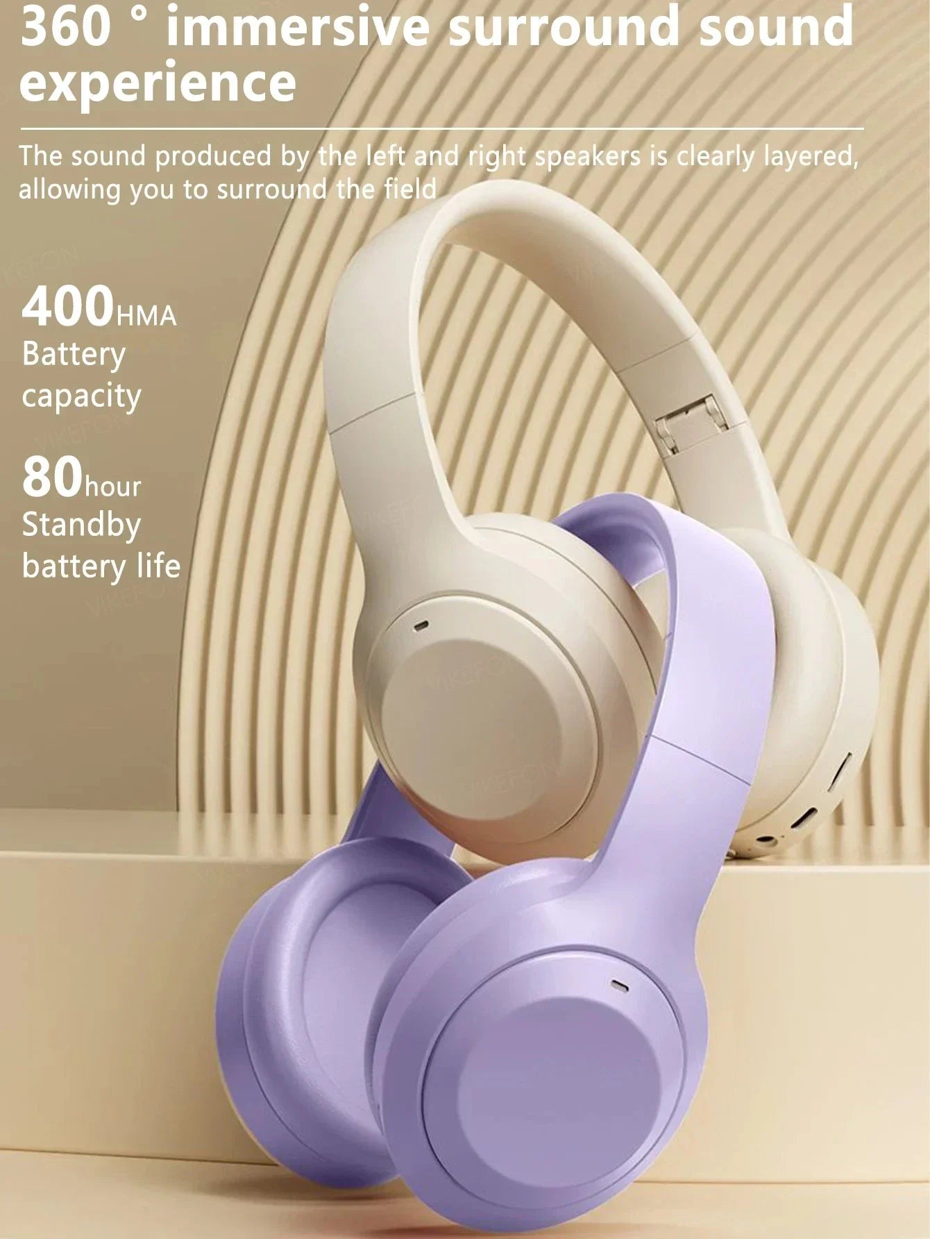 Bluetooth 5.3 M5 Wireless Headset HiFi Stereo Earphones Noise Cancelling Gaming Headband Foldable with Mic Earbuds
