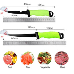 Stainless Steel Boning Knife Multifunctional Non-slip Fish Scale Scraper Rubber