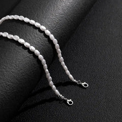 Simple Imitation Pearl Necklace for Women Man Teens Fashion Punk Hip Hop Choker