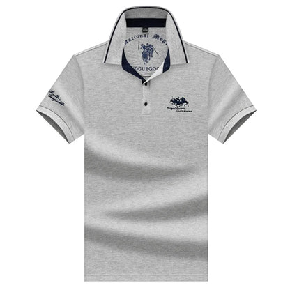 Men's Embroidered Casual Fashion Short Sleeved POLO Shirt Summer Comfortable Top