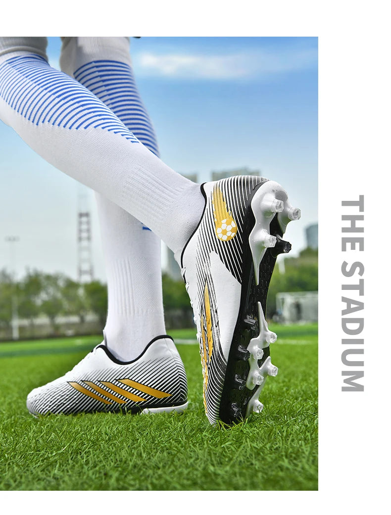 Soccer Shoes Sport Outdoor Men Breathable Cleats FG Football Boots