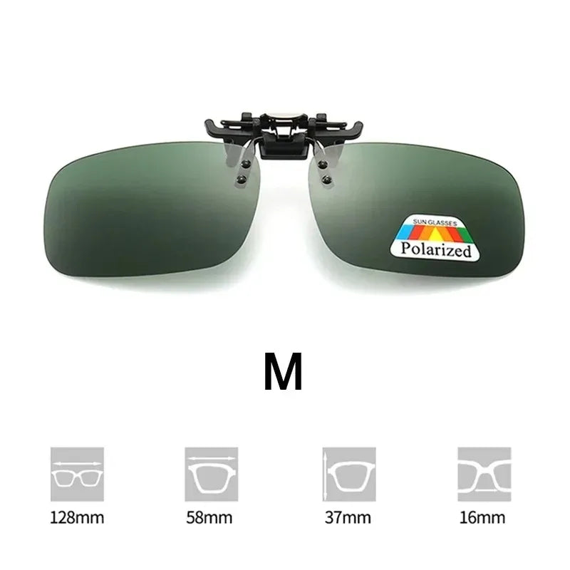 Polarized Clip Sunglasses Myopia Glasses Clip Driver Fishing Night Vision Myopia Clipon Sun Shading Eyeglasses