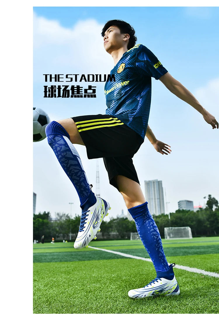 Men Sneakers Soccer Shoes Cleats Breathable Adult Kids TF/FG Football Boots