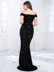 Evening wear Dresses: Party Maxi Dress Off the Shoulder Stretch Evening Gown