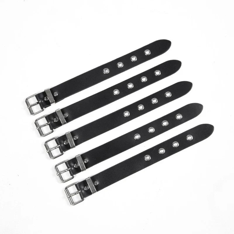 Cool Punk Bracelets Men Women Retro Bracelet Adjustable Wrist Belt Buckle Styles Cuff Bangle Bracelet for Party Club Daily Wear