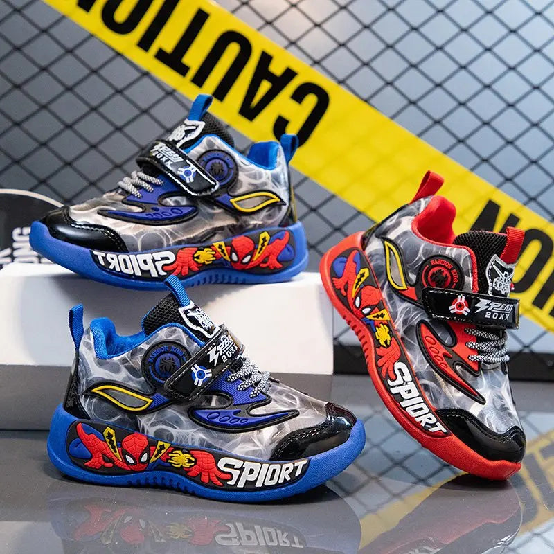Disney Cartoon Spider-Man Spring Autumn Boys Girls Sports Shoes Light Blue
