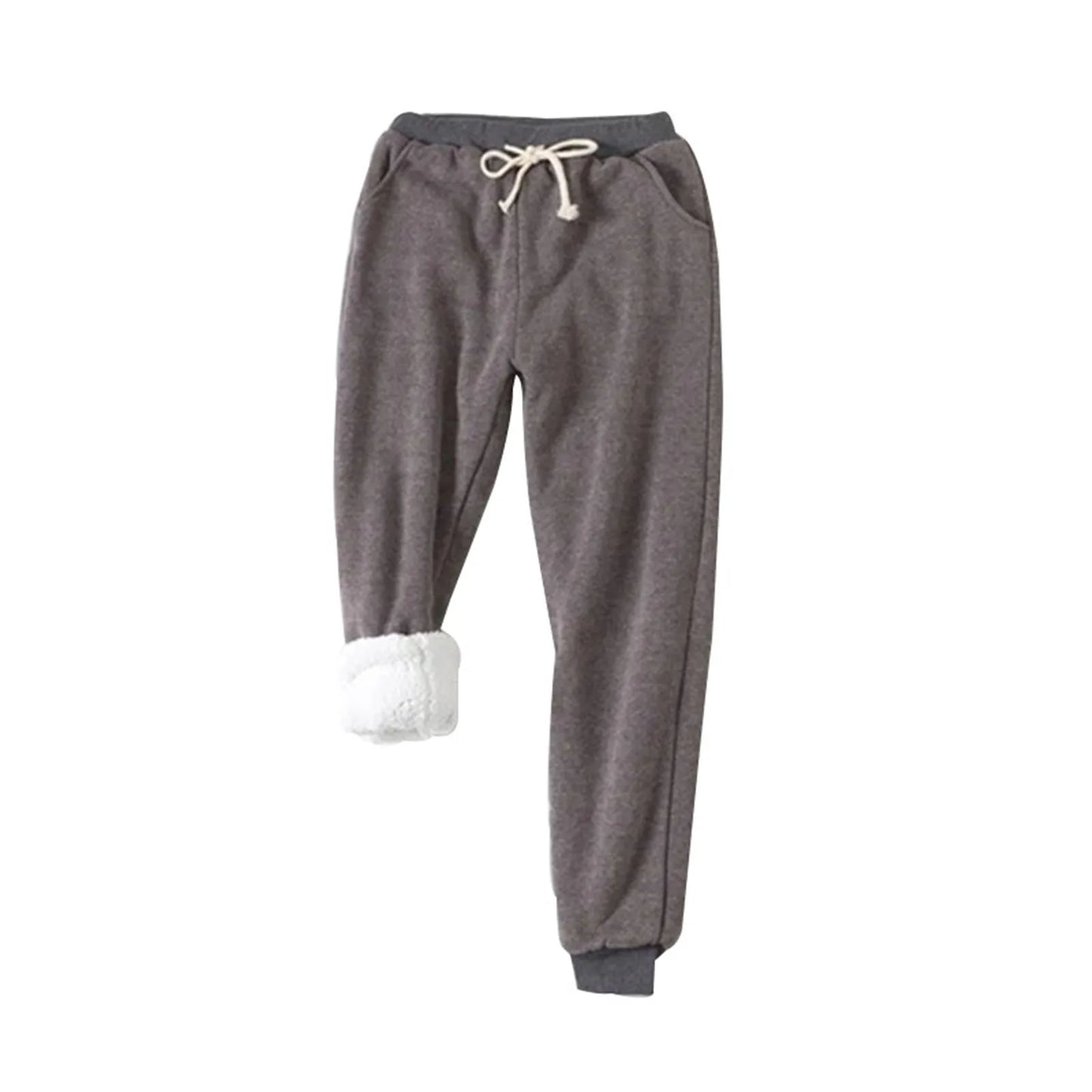 Women Fleece Sweatpants High Waisted Joggers With Pockets Joggers