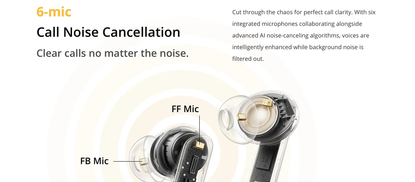 Global Version realme Buds Air 7 TWS Earphone 52dB Noise Cancellation 52 Hours Battery Life 12.4mm Bass Driver LHDC 5.0 IP55