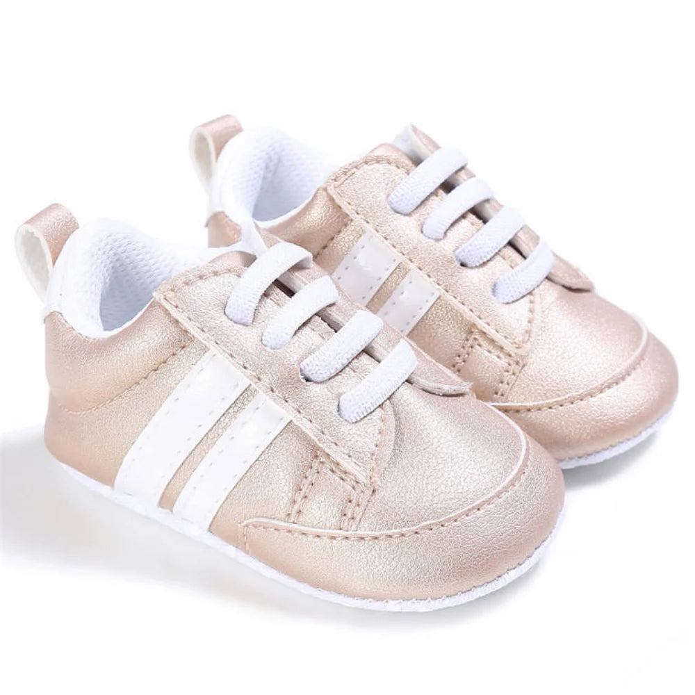 Baby Shoes Boy Girl Classical Sport Soft Sole PU Leather Multi-Color First Walker