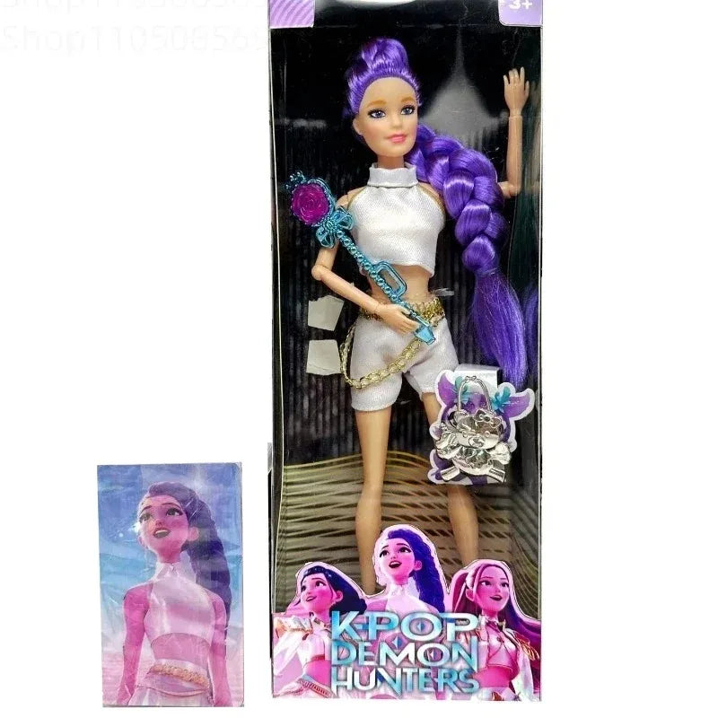 2025 Kpop Demon Hunters Live-Action Figure Toy Set with Theme Song Colorful Lights Action Figures for Fans And