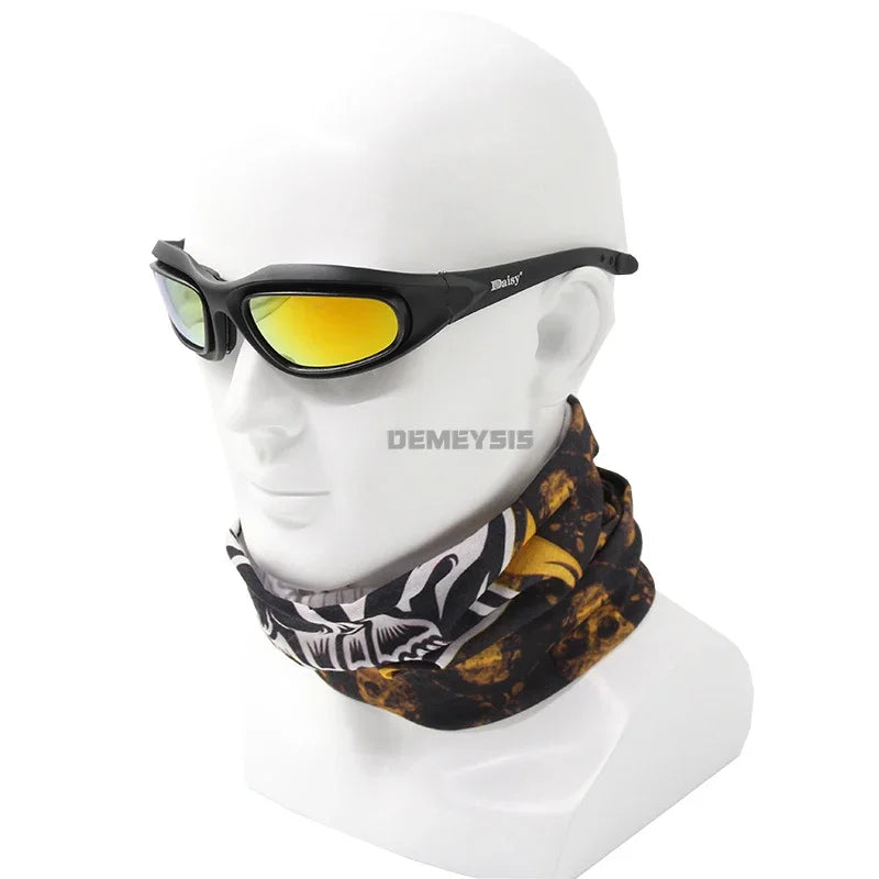 Sunglasses Men Airsoft Hunting Shooting Glasses UV400 Protection  Desert