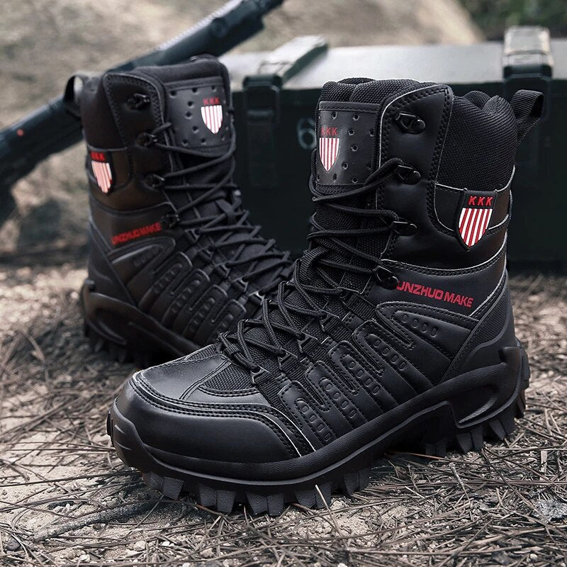 Men Boots Military Leather Boots Special Force Tactical Desert Combat Men's Boots