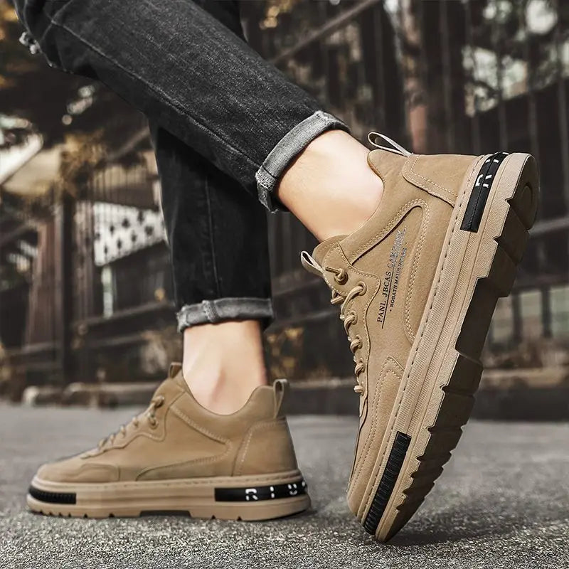 Mens Shoes Casual Summer Sneakers Outdoor Platform Hiking Fashion Luxury Leather Loafers Tennis Ankle Boots Flat Trainers 2025