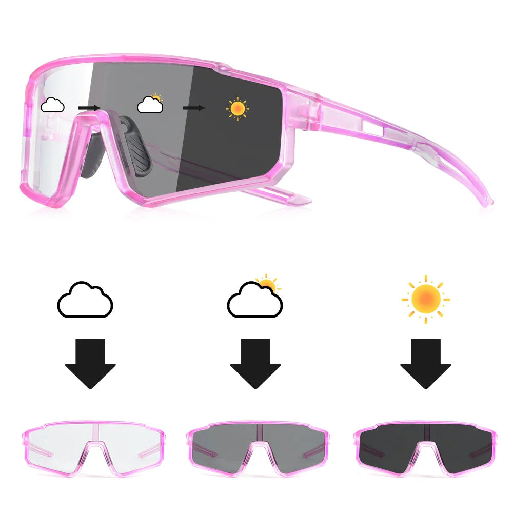 CRIXLAIS Fashion Photochromic Polarized Sunglasses Men Women Oversized Sun Glasses Male Night Vision Driving Goggles UV400