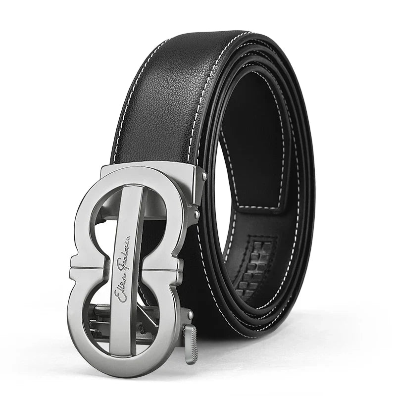 OYIFAN Fashion Men's Belt Automatic Belt Cowhide Genuine Leather Automatic Buckle,Designer Belts,Business Casual Belts for Men