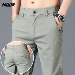 Men's Summer Pants Thin Straight Trousers For Men Cotton