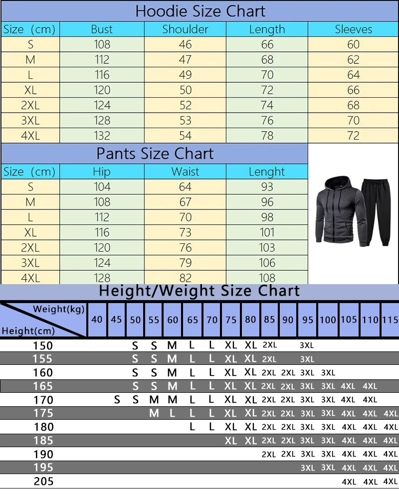 2025 Brand New Men's Tracksuit Hoodie Sweatpants Urban Casual Fashion Sportswear Autumn Winter Daily Casual Sporty Zipper Outfit