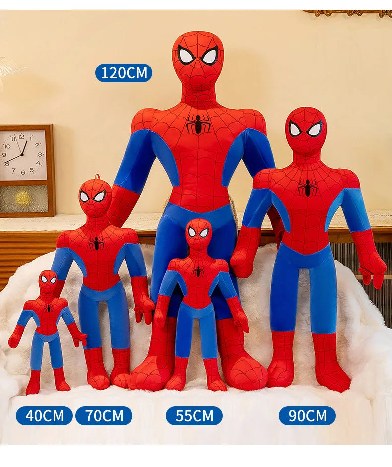 40-120Cm Spiderman New Cute Plush Doll Toys Kawaii Huge Sleep Pillow Cushion Soft Stuffed Animal Doll Birthday Gift for Kids