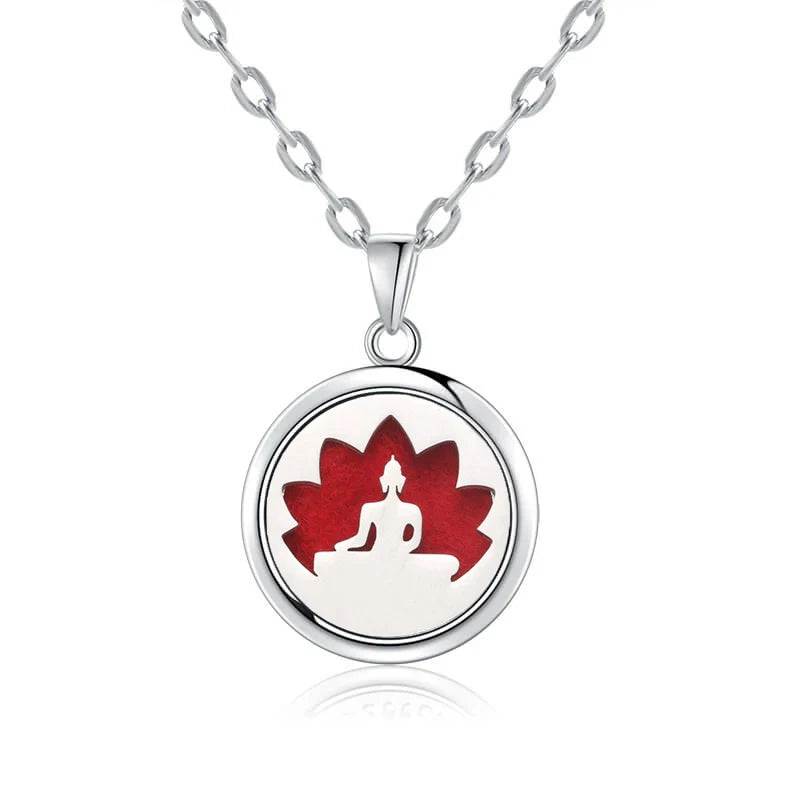 New Tree Of Life Aromatherapy Necklace Stainless Steel Essential Oil Diffuser Amulet Perfume Locket Pendant Women Jewelry Gift