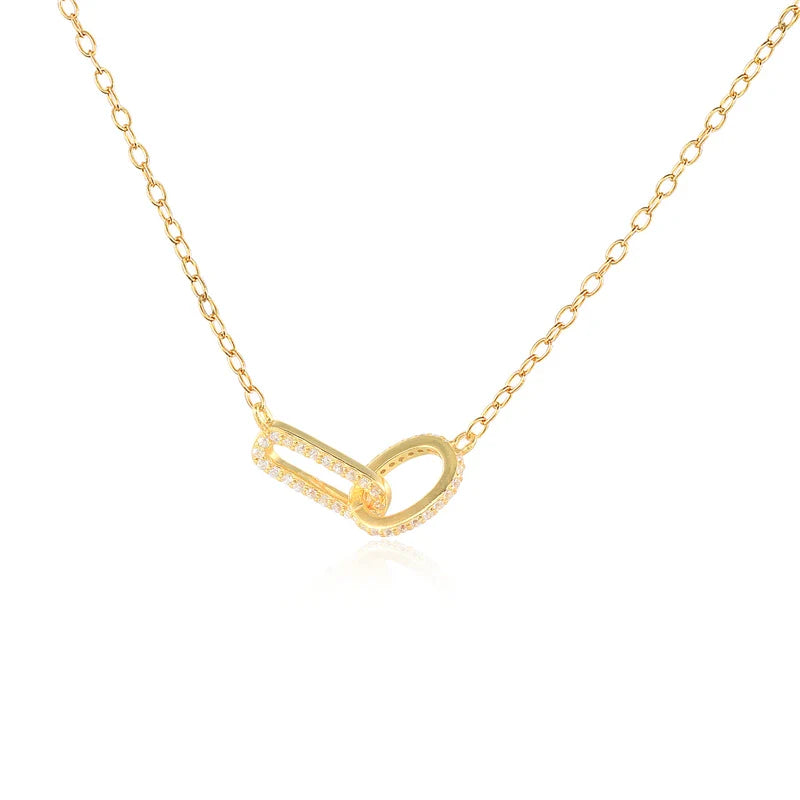 ROXI 925 Sterling Silver 17cm Double square crystal Bracelet For Women 40cm Clavicle Chain Necklace Wedding Pary bijoux femme