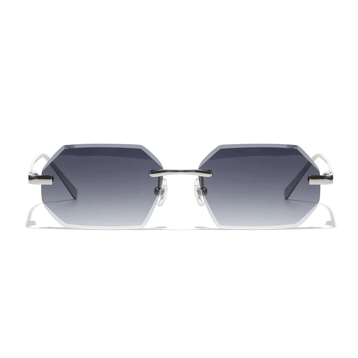 Ruiao Sunglasses Men Brand Designer Fashion Rimless Sun Glasses Shades Diamond Cut Lens Ladies Frameless Metal Eye glasses