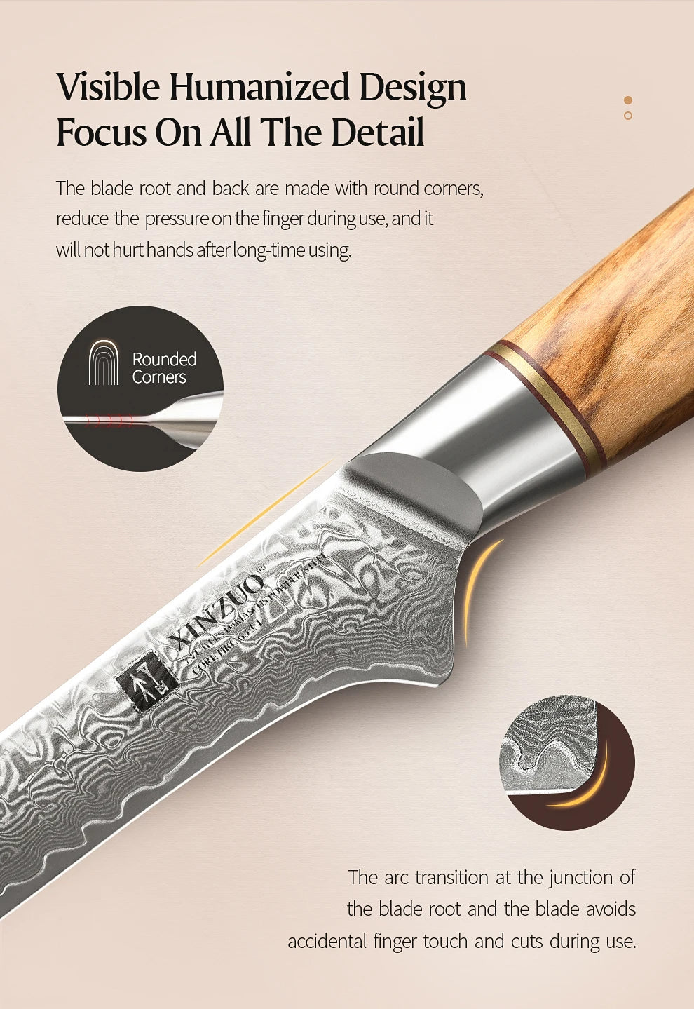 6" in Boning Knife 73-layer Damascus Steel Japanese Fish Filleting Knife