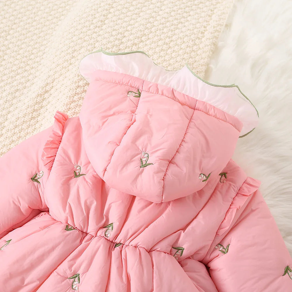 Winter Cute Girls' Cotton Clothes Children's Clothing Sweet Embroidery