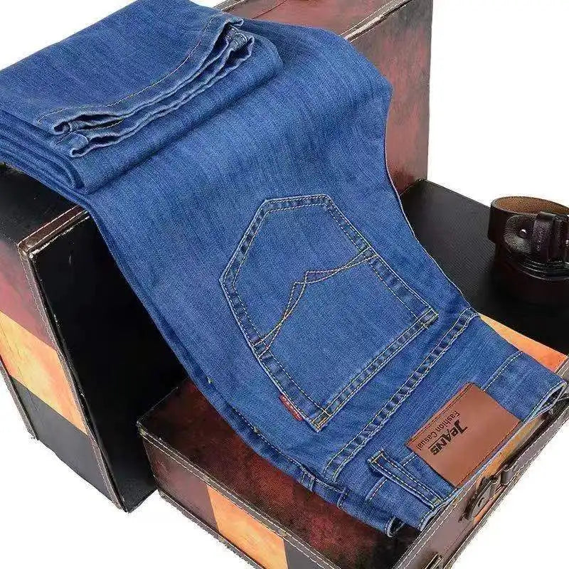 Summer Fashion Brand Clothing Slim Men Business Casual Jeans