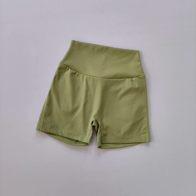 High Waist Peach Hip Seamless Fitness Shorts with Pockets Women's Tight Sports