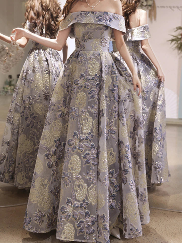 Homecoming Dresses: Elegant Temperament Slash Neck Slim Formal Prom Dresses