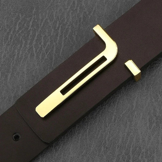 3.8cm Fashion Men's Belts High Quality Designer Luxury Famous Genuine Leather Belt Jeans Formal Cowskin Black Male Waist Strap