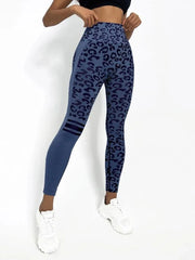 Women Leopard Seamless Yoga Pants High Waist Lifting Hip Honey Peach Hip Fitness Pants