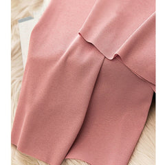 Ice Silk Wide-Leg Pants Women Cool Sweatpants Summer Thin Pleat Loose Straight Pants