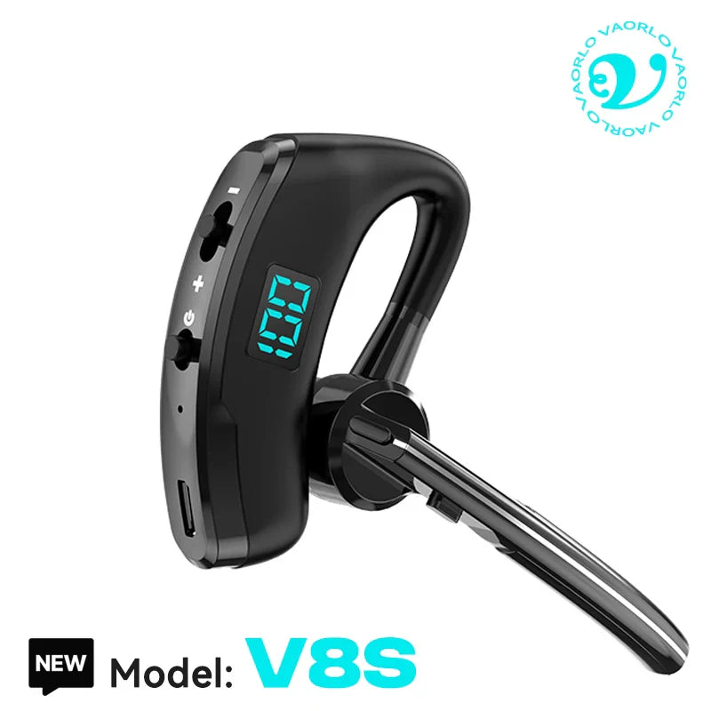 Bluetooth 5.3 Business Wireless Earphone Left Right Ear Universal LED Display With MIC Headset Ultra-long Standby For Car Driver
