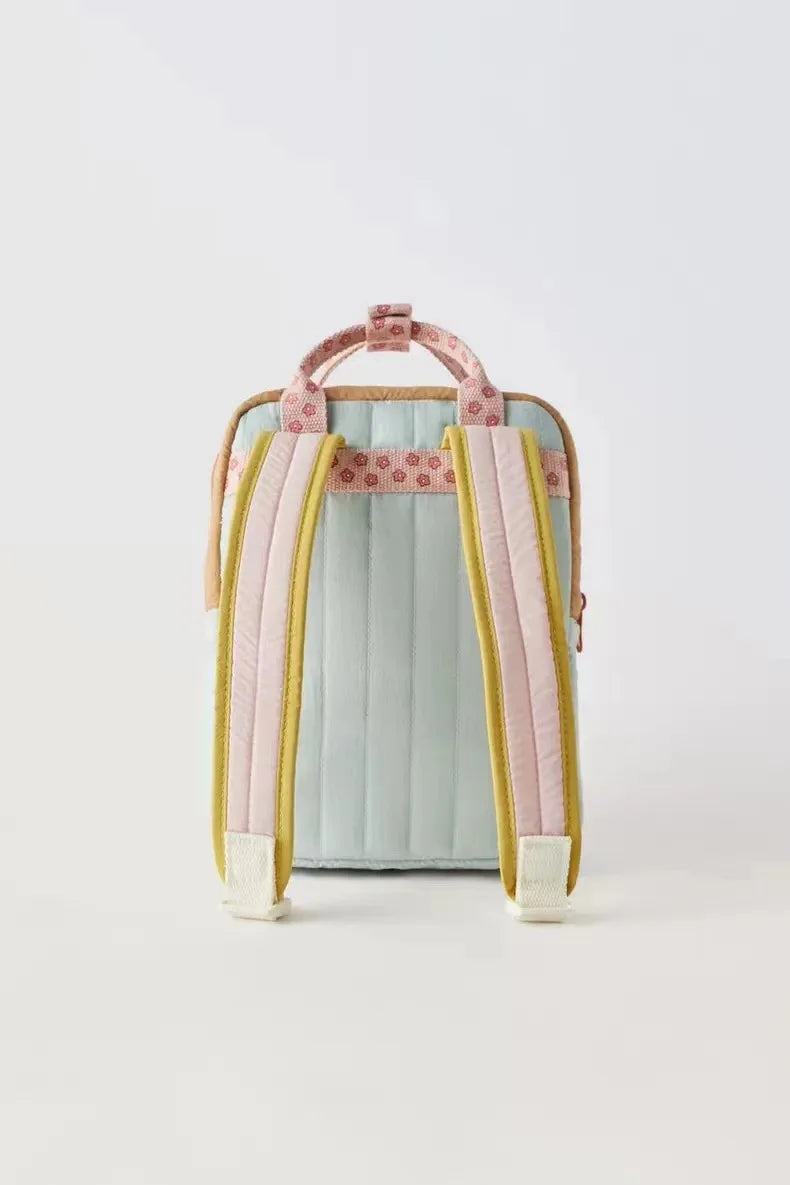 New Lightweight Children's Backpack Shopping Children's Cute Sunflower Pendant with Colorful Small School Bag
