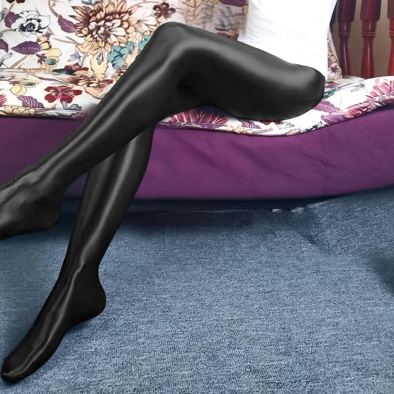 Leggings Glossy Silky Sexy Tight High Waist Pantyhose Sports Pants