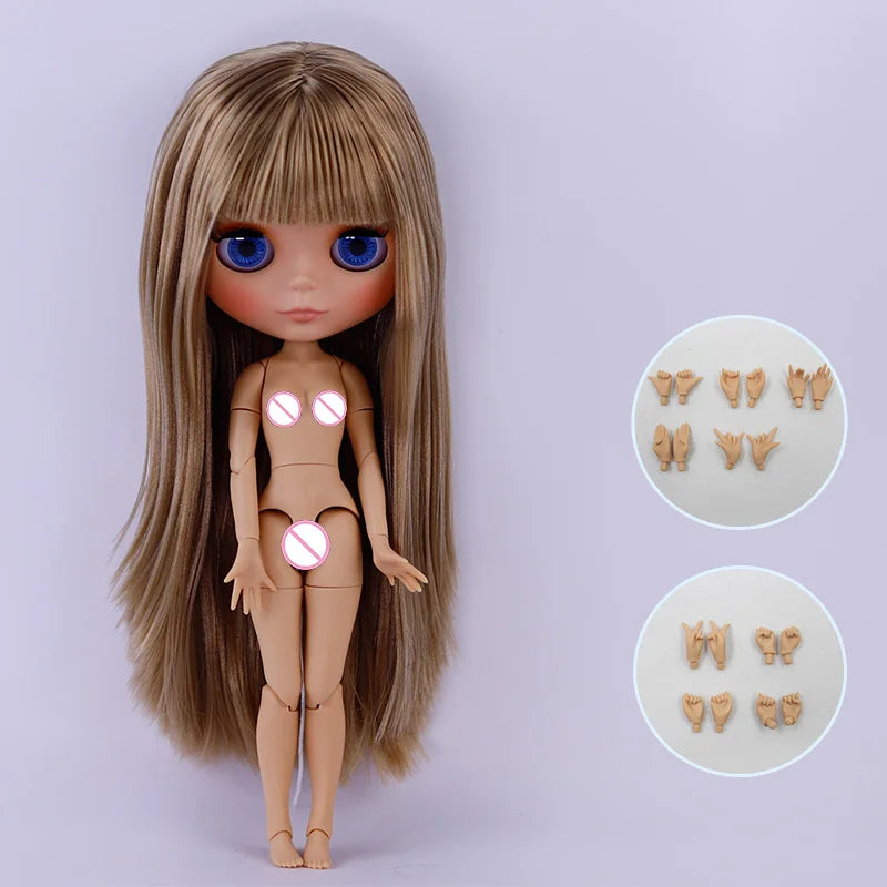 ICY DBS Blyth Doll Tan Skin Matte Face With Eyebrows Special Price 1/6 BJD JOINT body Neo Christmas Gift Anime
