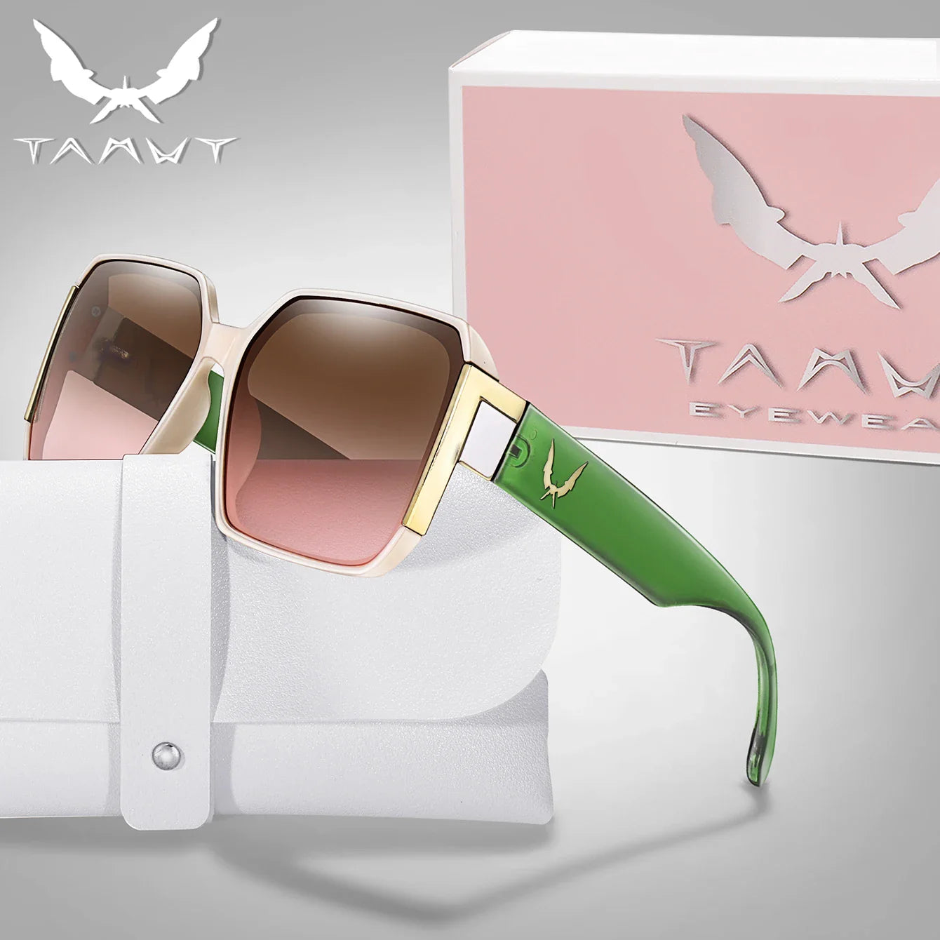 Fashion Sunglasses for Women Casual Square Shades with UV Protection for Daily wearing, Fishing, Driving, Golf, Travel With Box