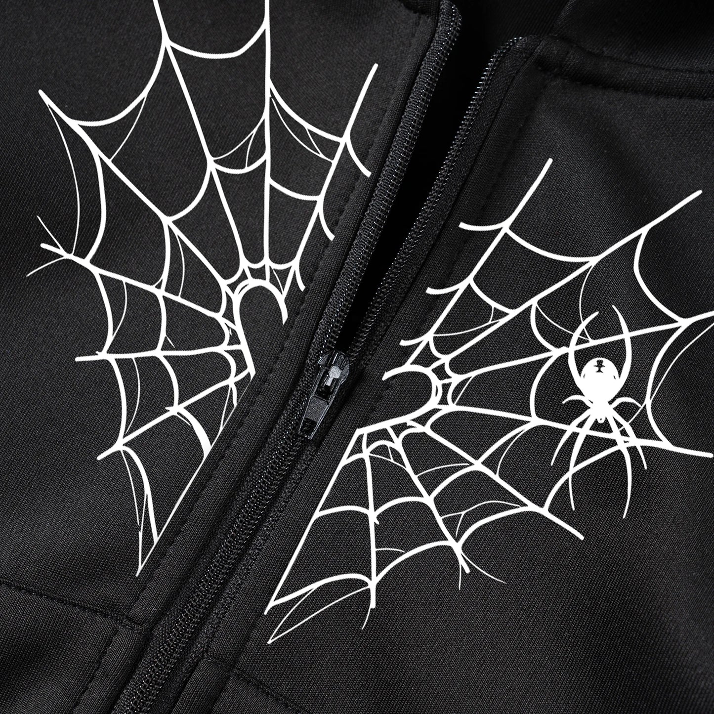Children Coats 1-6T Spider Web Printing Zip Up Long Sleeve Oversized Black Hoodie  Fashion Casual Sweatshirts Unisex